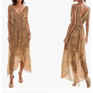 Whistling In the Wind Neutral Maxi Dress Socialite M WDR121204-N NWOT